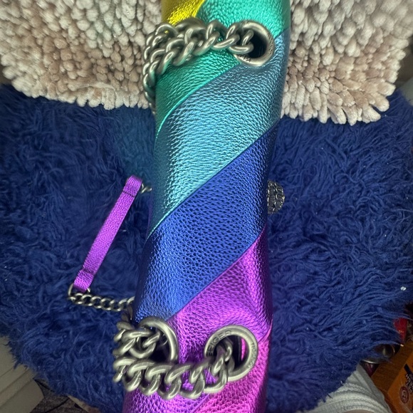 NWT Kurt Geiger London Leather Kensington metallic multicolor purse - Picture 7 of 12